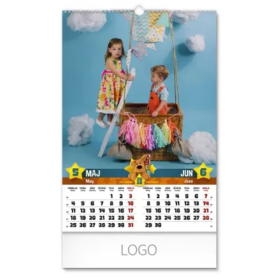 KIDS, zidni kalendar: 7 listova, dvomesečni