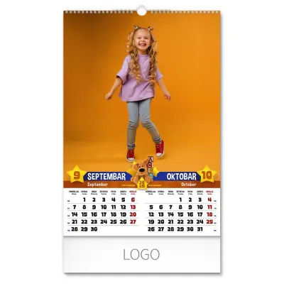 KIDS, zidni kalendar: 7 listova, dvomesečni
