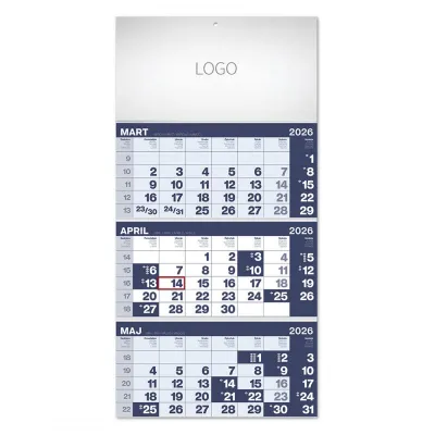 POSLOVNI 17, zidni kalendar, 3 x 12 listova, tromesečni, trodelni