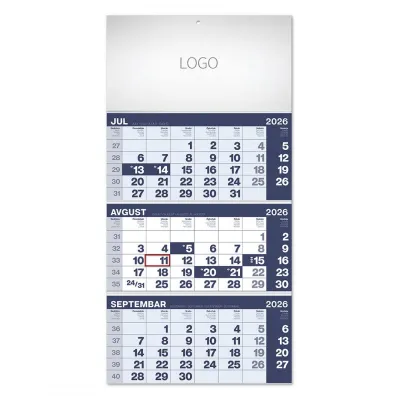 POSLOVNI 17, zidni kalendar, 3 x 12 listova, tromesečni, trodelni