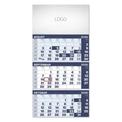 POSLOVNI 17, zidni kalendar, 3 x 12 listova, tromesečni, trodelni