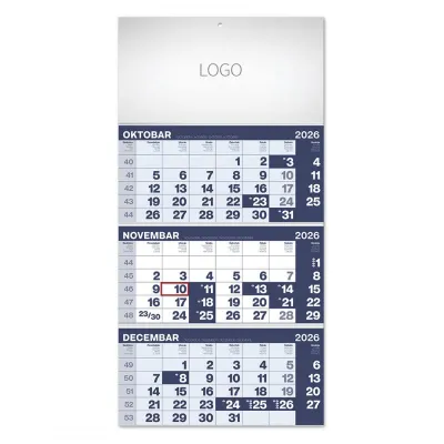 POSLOVNI 17, zidni kalendar, 3 x 12 listova, tromesečni, trodelni