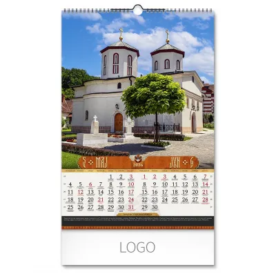 PRAVOSLAVNI MANASTIRI 12, zidni kalendar: 7 listova, dvomesečni