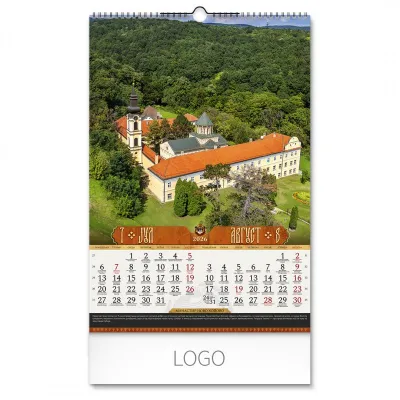 PRAVOSLAVNI MANASTIRI 12, zidni kalendar: 7 listova, dvomesečni