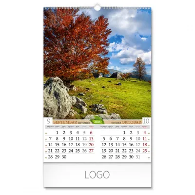 PRIRODA 02, zidni kalendar: 7 listova, dvomesečni