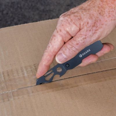 Gear X foldable EDC tool with carabiner and parcel cutter