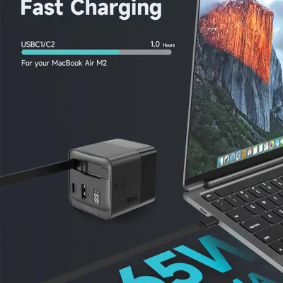 Urban Vitamin Mendocino 65W GaN charger retractable cable