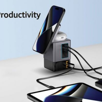 Urban Vitamin Sacramento 105W GAN charger+retractable cables