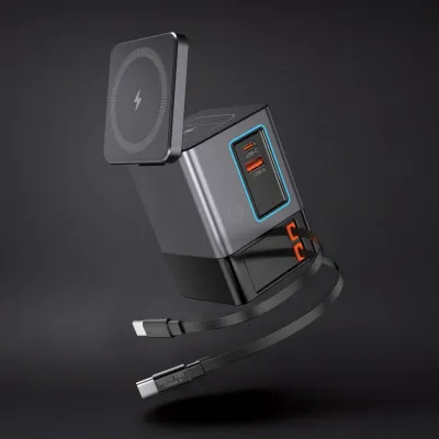 Urban Vitamin Sacramento 105W GAN charger+retractable cables