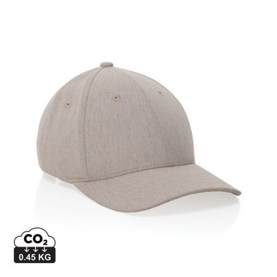 Milo AWARE™ recycled heather 6 panel cap 200gr