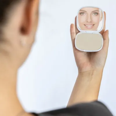 Reflecta RCS recycled plastic make-up mirror