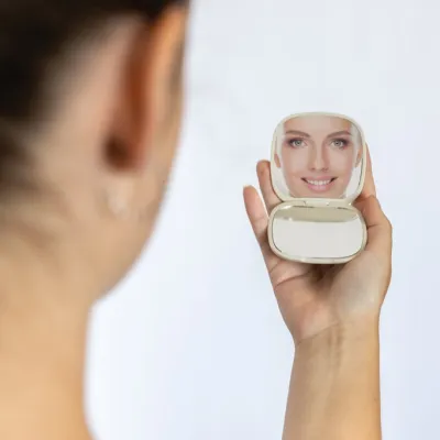 Reflecta RCS recycled plastic make-up mirror