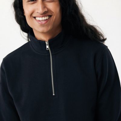 IQONIQ Elgon recycled cotton quarter zip sweater