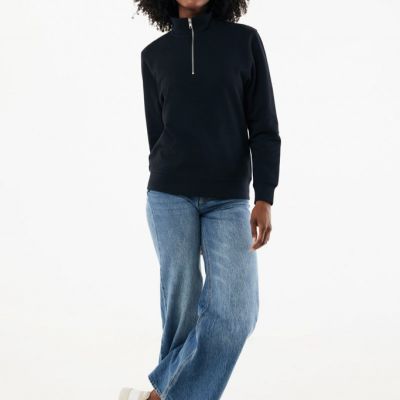 IQONIQ Elgon recycled cotton quarter zip sweater