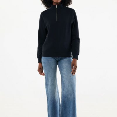 IQONIQ Elgon recycled cotton quarter zip sweater