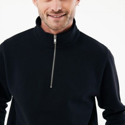 IQONIQ Elgon recycled cotton quarter zip sweater