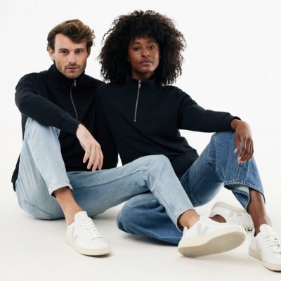 IQONIQ Elgon recycled cotton quarter zip sweater