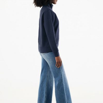 IQONIQ Elgon recycled cotton quarter zip sweater