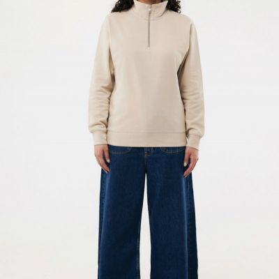 IQONIQ Elgon recycled cotton quarter zip sweater