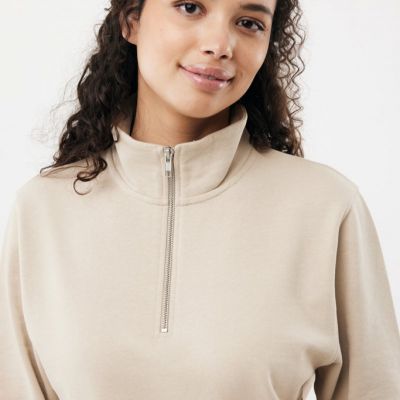 IQONIQ Elgon recycled cotton quarter zip sweater