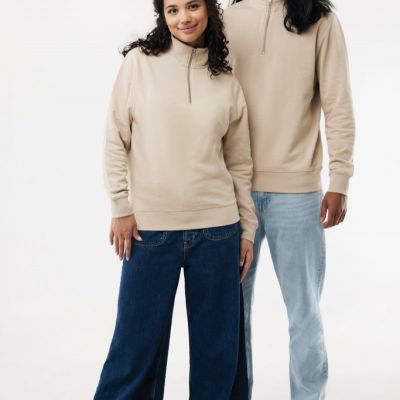 IQONIQ Elgon recycled cotton quarter zip sweater