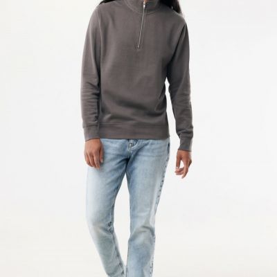 IQONIQ Elgon recycled cotton quarter zip sweater