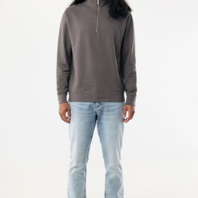 IQONIQ Elgon recycled cotton quarter zip sweater