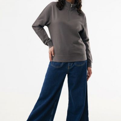 IQONIQ Elgon recycled cotton quarter zip sweater