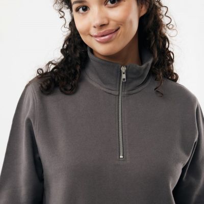 IQONIQ Elgon recycled cotton quarter zip sweater