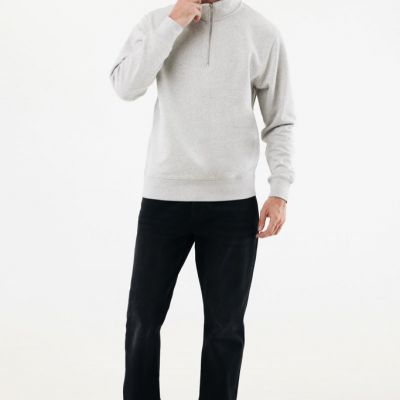 IQONIQ Elgon recycled cotton quarter zip sweater