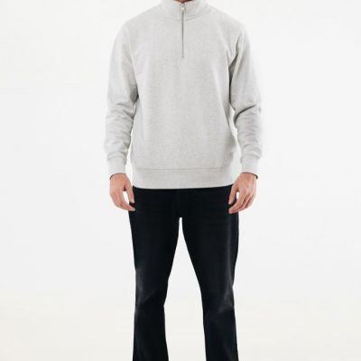 IQONIQ Elgon recycled cotton quarter zip sweater