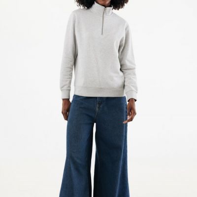 IQONIQ Elgon recycled cotton quarter zip sweater
