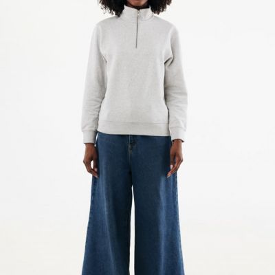 IQONIQ Elgon recycled cotton quarter zip sweater