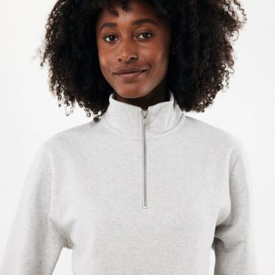 IQONIQ Elgon recycled cotton quarter zip sweater