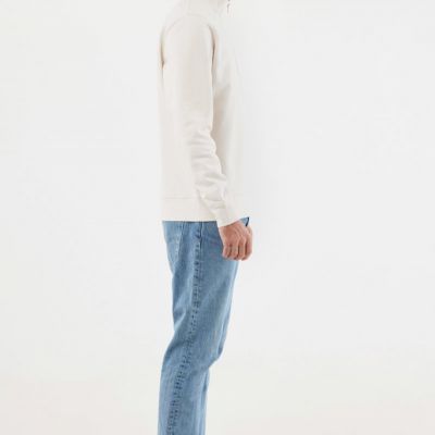 IQONIQ Elgon recycled cotton quarter zip sweater