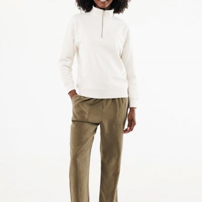 IQONIQ Elgon recycled cotton quarter zip sweater