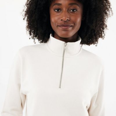 IQONIQ Elgon recycled cotton quarter zip sweater