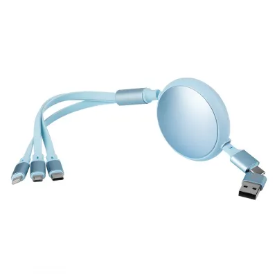 KEPLER 6IN1, usb type-c kabl za punjenje i prenos podataka, 6 u 1, 60w, svetlo plavi