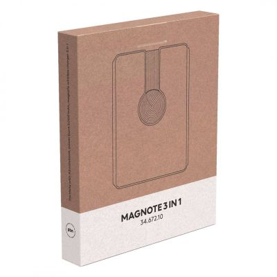 MAGNOTE 3IN1, portfolio sa notesom a5, pomoćnom baterijom 5.000 mah, bežičnim punjačem za tri uređaja i magnetom, crni