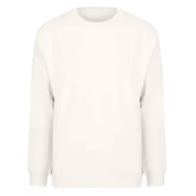 BIG, unisex široka dukserica od organskog pamuka, 300 g/m2, krem-bela