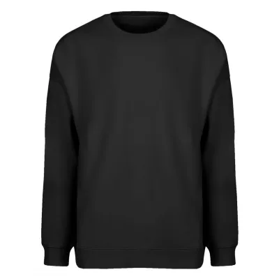 BIG, unisex široka dukserica od organskog pamuka, 300 g/m2, crna