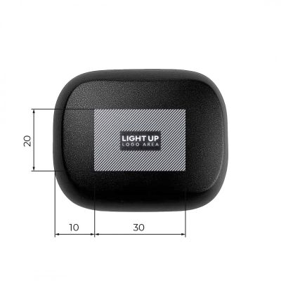 VIBRA, bežične stereo slušalice sa svetlosnim efektom, crna