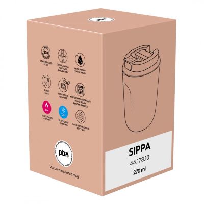 SIPPA, termos šolja, 270 ml, crna