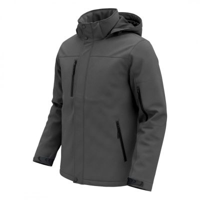 TROOPER, softshell jakna sa skidajućom kapuljačom, tamno siva