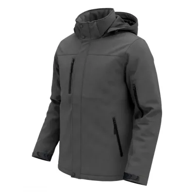 TROOPER, softshell jakna sa skidajućom kapuljačom, tamno siva