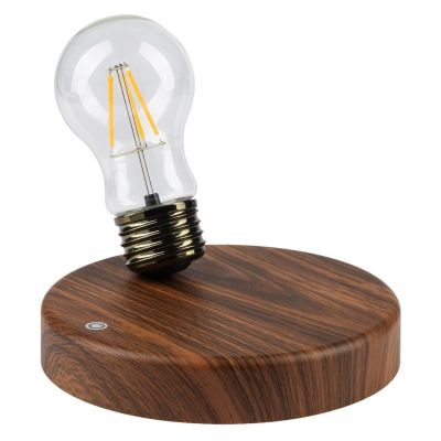 TESLA, magnetna levitirajuća lampa, braon