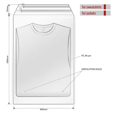 POLY BAG 60 x 40, kesa za pakovanje, dimenzije 60 x 40, 100 kom, transparentna