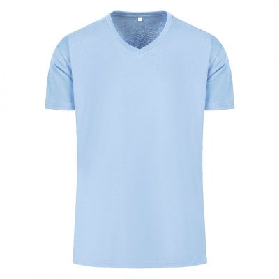TARGET V MEN, pamučna majica, v izrez, 160 g/m2, svetlo plava