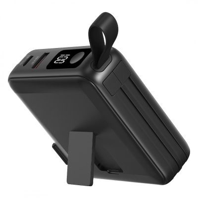 BARACUDA 2 10PD, univerzalni putni punjač pomoćna baterija, 10.000 mah, pd 20w, sa magnetom, crna