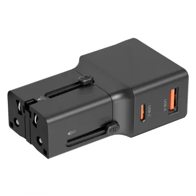 INTER CHARGER 25W, univerzalni putni zidni punjač, 25w, crni
